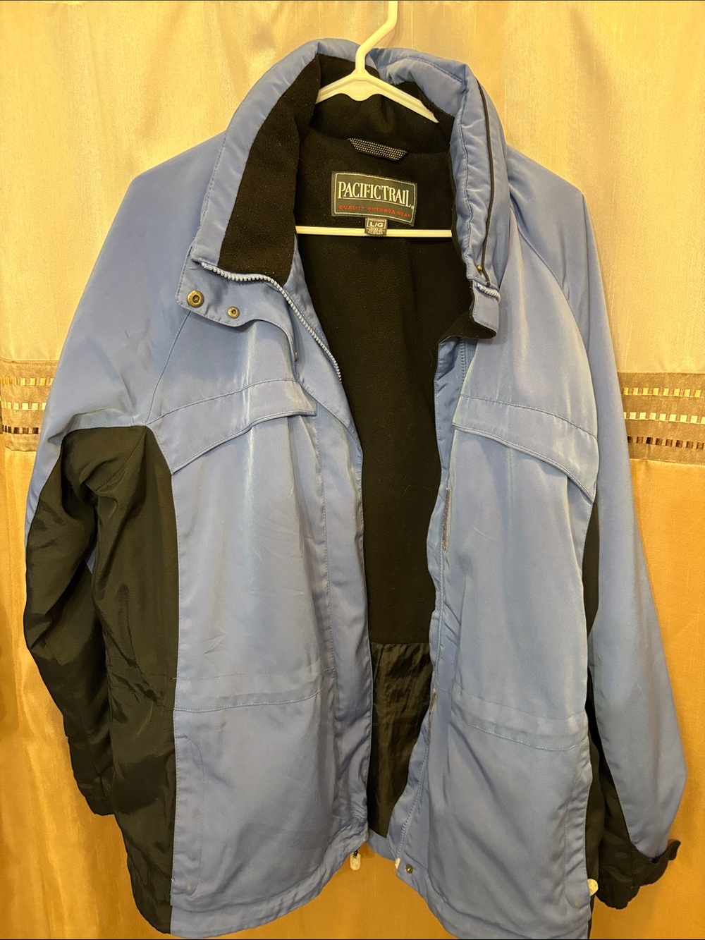 Pacific Trail Two-Tone Light Blue and Black Shirt Jacket